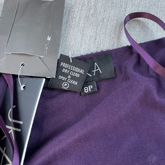 J Kara Women's 3/4 Sleeve V-Neck Beaded Top Long Gown NWT 8P - Picture 7 of 10